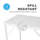 White Computer Desk 120cm – Large Home Office, Gaming & Study Table with White Frame