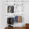 Floor to Ceiling Double Telescopic Wardrobe Organiser – 2 Tier Hanging Clothes Rack