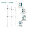 Floor to Ceiling Double Telescopic Wardrobe Organiser – 2 Tier Hanging Clothes Rack
