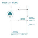 Floor to Ceiling Double Telescopic Wardrobe Organiser – 2 Tier Hanging Clothes Rack
