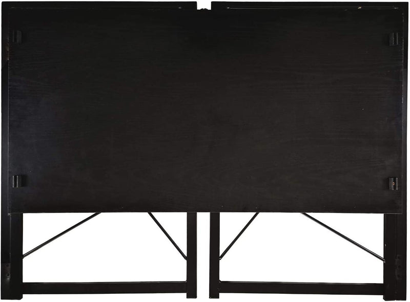 Folding Desk Table with Black Desktop & Metal Frame – 100 x 50 x 75 cm