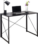 Folding Desk Table with Black Desktop & Metal Frame – 100 x 50 x 75 cm