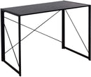 Folding Desk Table with Black Desktop & Metal Frame – 100 x 50 x 75 cm