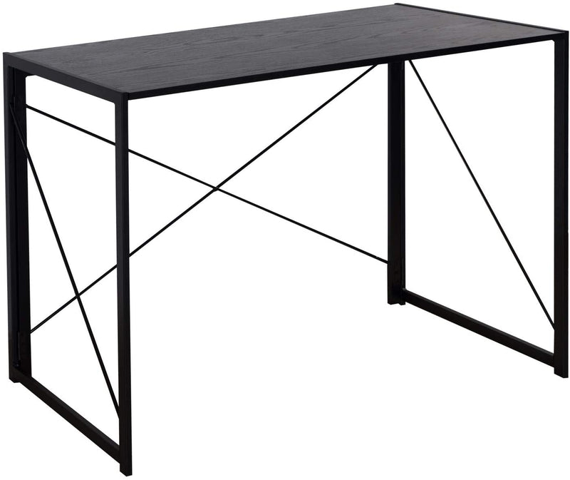 Folding Desk Table with Black Desktop & Metal Frame – 100 x 50 x 75 cm