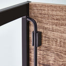 Folding Wooden Desktop Table with Black Metal Frame - 100 x 50 x 75cm