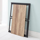 Folding Wooden Desktop Table with Black Metal Frame - 100 x 50 x 75cm