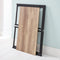 Folding Wooden Desktop Table with Black Metal Frame - 100 x 50 x 75cm
