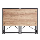 Folding Wooden Desktop Table with Black Metal Frame - 100 x 50 x 75cm