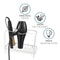 Cream Freestanding Hair Dryer & Straighteners Holder – Heat-Resistant Storage Stand with Cable Tidy