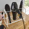 Cream Freestanding Hair Dryer & Straighteners Holder – Heat-Resistant Storage Stand with Cable Tidy