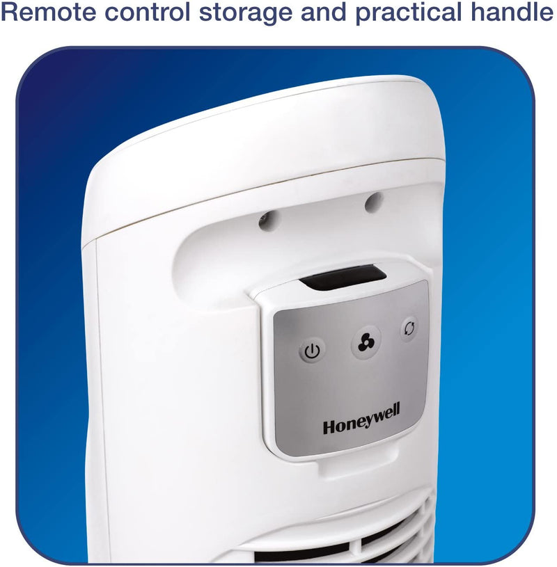 Honeywell QuietSet Tower Fan with Remote Control, White HYF260E [Energy Class A++]