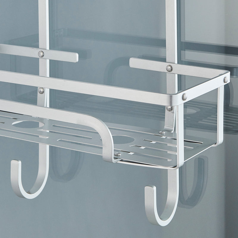 Extra Large Aluminium Hanging Shower Caddy – Rust-Proof 3 Tier Bathroom Organiser