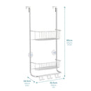 Over Door Hanging Shower Caddy – 2 Tier Rust-Resistant Bathroom Organiser with Nano Coating