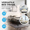 Double Bed Frame – Durable Black Metal Platform, 138 x 191 x 35 cm