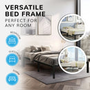 King Size Bed Frame – Durable Black Metal Platform, 151 x 201 x 35 cm
