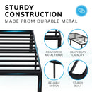 Double Bed Frame – Durable Black Metal Platform, 138 x 191 x 35 cm