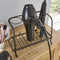 Black Freestanding Hair Dryer & Straighteners Holder – Heat-Resistant Storage Stand with Cable Tidy