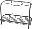 Black Freestanding Hair Dryer & Straighteners Holder – Heat-Resistant Storage Stand with Cable Tidy