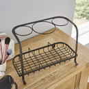 Black Freestanding Hair Dryer & Straighteners Holder – Heat-Resistant Storage Stand with Cable Tidy