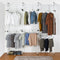 Floor to Ceiling Triple Telescopic Wardrobe Organiser – 2 Tier Hanging Clothes Rack