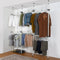 Floor to Ceiling Triple Telescopic Wardrobe Organiser – 2 Tier Hanging Clothes Rack
