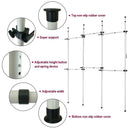 Floor to Ceiling Triple Telescopic Wardrobe Organiser – 2 Tier Hanging Clothes Rack