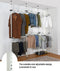 Floor to Ceiling Triple Telescopic Wardrobe Organiser – 2 Tier Hanging Clothes Rack