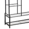 Freestanding Double Clothes Rail with 2 Shoe Racks & 4 Shelves – Black Steel Frame