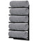 Wall Mounted Towel Holder – 5 Rail Black Bathroom Storage Rack