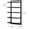 Wall Mounted Towel Holder – 5 Rail Black Bathroom Storage Rack