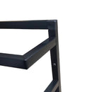 Wall Mounted Towel Holder – 5 Rail Black Bathroom Storage Rack