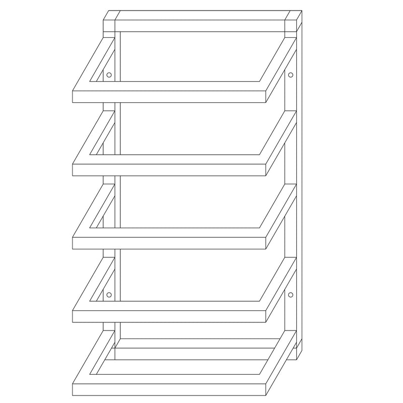 Wall Mounted Towel Holder – 5 Rail Black Bathroom Storage Rack