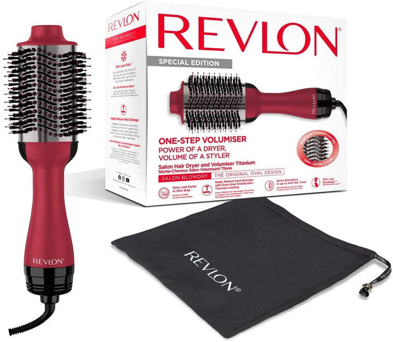 REVLON Salon One-Step Hair Dryer and Volumiser with Titanium Coating, RVDR5279UKE