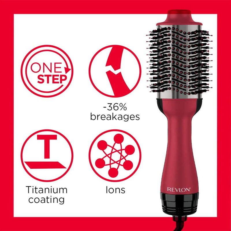REVLON Salon One-Step Hair Dryer and Volumiser with Titanium Coating, RVDR5279UKE