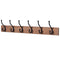 Oak Finish Heavy Duty 6 Double Coat Hooks Wall Or Door Mountable
