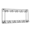 Two Tier Tool Holder with 11 Hooks – Black Powder Coated Wall Rack