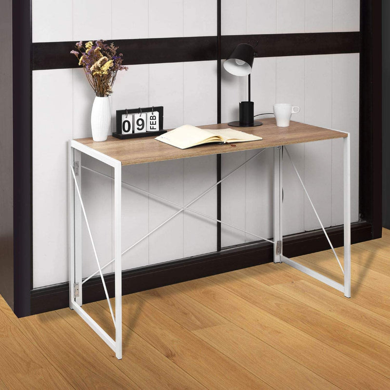 Folding Desk Table with White Powder Coated Frame – 100 x 50 x 75 cm