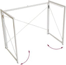 Folding Desk Table with White Powder Coated Frame – 100 x 50 x 75 cm