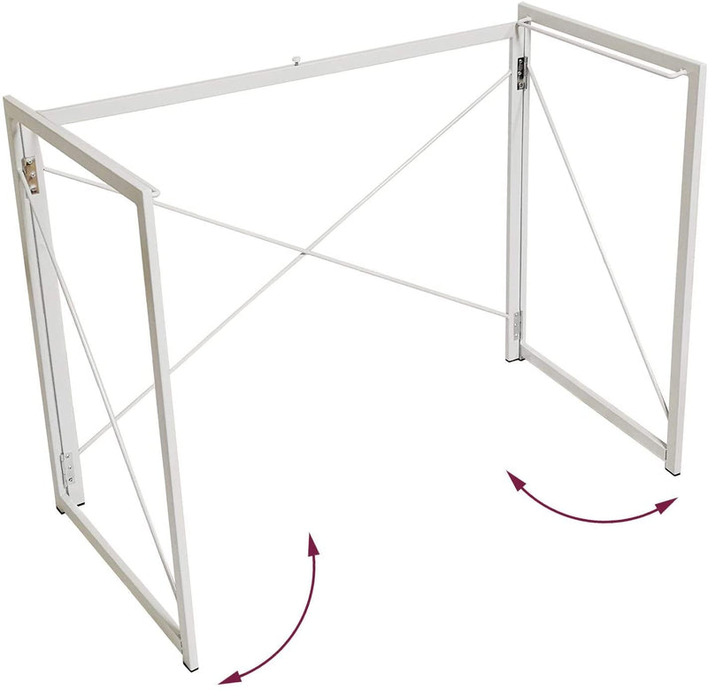 Folding Desk Table with White Powder Coated Frame – 100 x 50 x 75 cm
