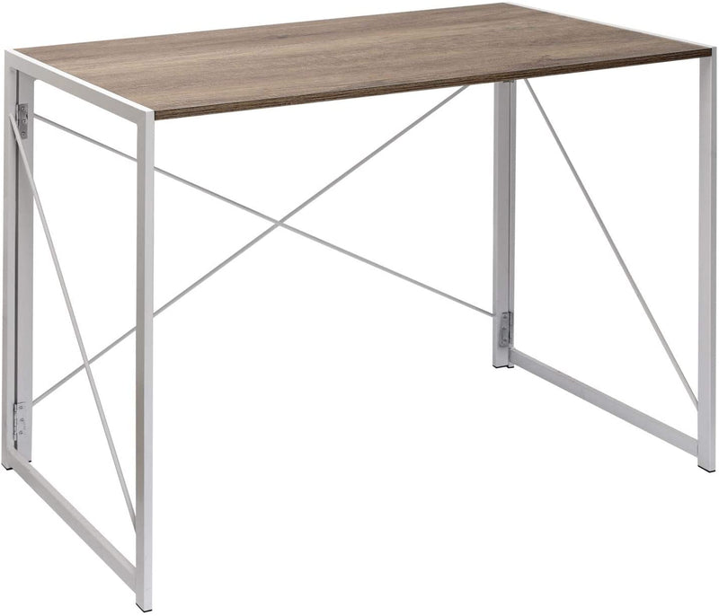 Folding Desk Table with White Powder Coated Frame – 100 x 50 x 75 cm
