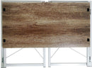 Folding Desk Table with White Powder Coated Frame – 100 x 50 x 75 cm