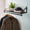 Heavy Duty Wall Mounted Clothes Rail & Shelf