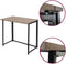 Folding Brown Wood Grain Desk Table with Black Frame – 80 x 45 x 74 cm