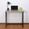 Folding Brown Wood Grain Desk Table with Black Frame – 80 x 45 x 74 cm