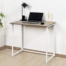 Folding Desk Table In White Powder Coating - 80 x 45 x 74cm