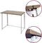 Folding Desk Table In White Powder Coating - 80 x 45 x 74cm