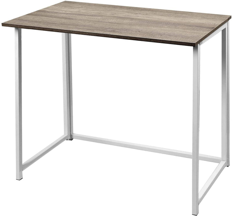 Folding Desk Table In White Powder Coating - 80 x 45 x 74cm
