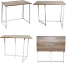 Folding Desk Table In White Powder Coating - 80 x 45 x 74cm