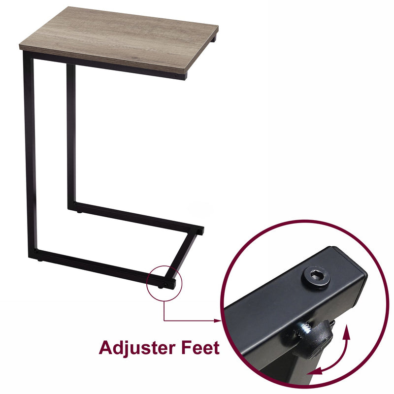 C Shaped Side Table Black Powder Coating