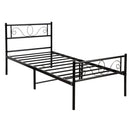 Metal Scroll Design Bed Frame in Black